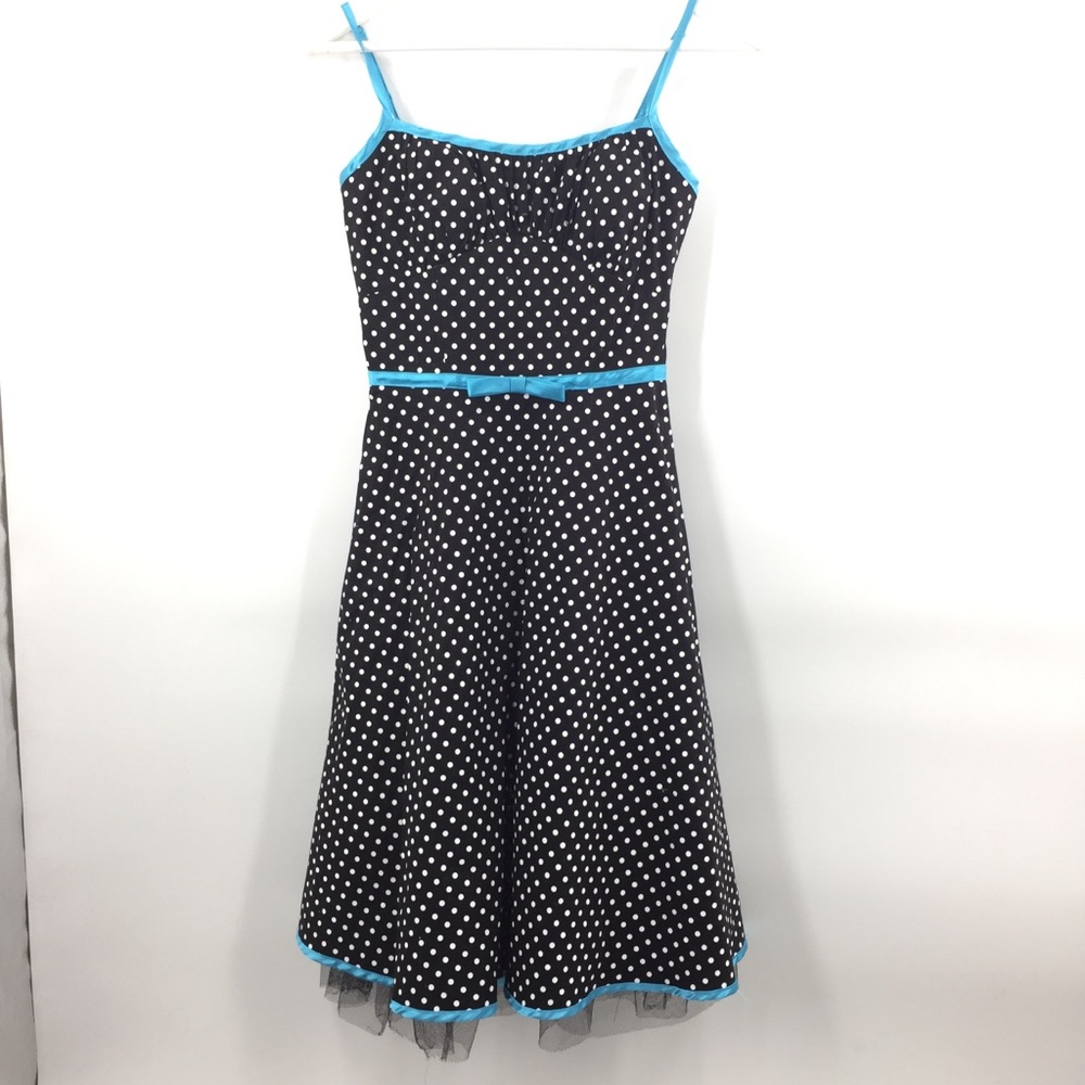 polka dot blue accent vintage (80s)